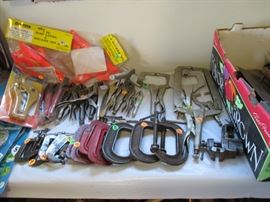 C clamps, antique, new and vintage