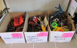 Plyers and misc tools, any item in the box is $2 or less.
