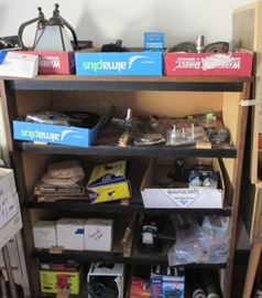 A whole lot of sanding equipment and supplies.