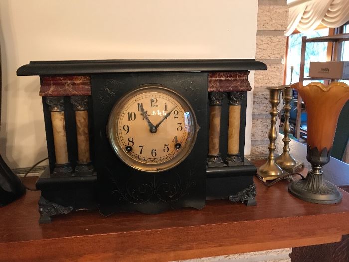 Black mantle clock by Sessions clock company.  Working, but not guaranteed.