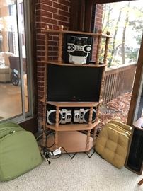 Stereo equipment, and a TV
