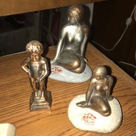 Souvenir figurines from Europe