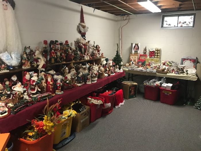 Store room full of Holiday items.