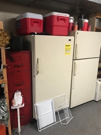 Freezer and Refrigerator, coolers, etc.