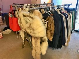 Men's and women's clothing. Furs