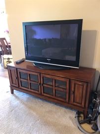 42” Samsung TV and Cabinet