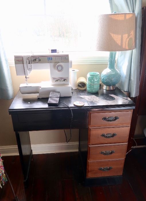Sewing Table and Singer Sewing Machine