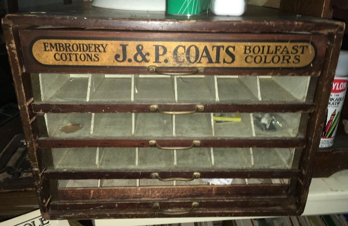 J p Coats spool cabinet