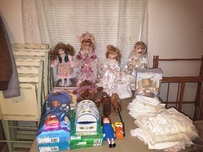 Misc. Vintage Dolls and Doll Clothing