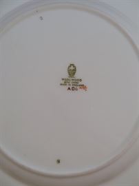 MARKINGS ON THE REVERSE OF THE WEDGWOOD "FLORENTINE" 8" PLATE