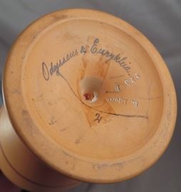 MARKING ON THE BOTTOM OF THE GREEK REVIVAL POTTERY EWER BY DANISH POTTER L. HJORTH 