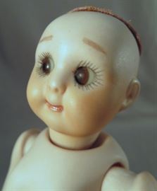 CLOSE UP OF GOOGLY EYES OF CUTE ARMAND MARSEILLE NOBBIKID DOLL