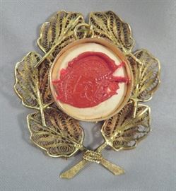 WAX SEAL ON REVERSE OF ST. TERESA OF INFANT JESUS RELIC DENOTING IT HAS BEEN BLESSED AND CONFIRMED AUTHENTIC 