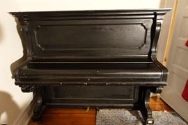 Steinway vintage 1903 stand-up. Serial number confirmed age. Needs some minor work. Keys ivory. Even out of tune, sounds good. 