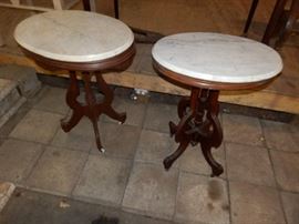 Eastlake End Tables Marble tops