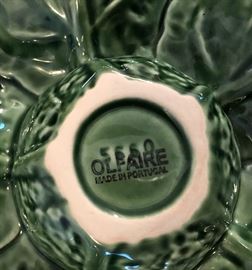 Olfaire cabbage Leaf Serving dishes Made in Portugal