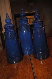 Pottery jars/canisters