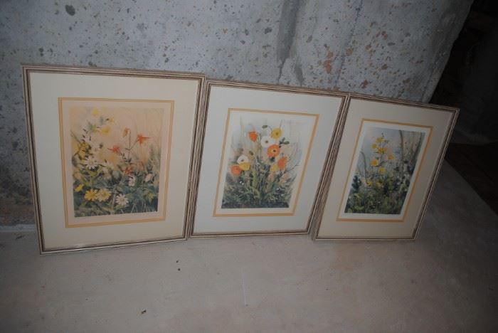 Signed and numbered botanical prints N Taylor Stonington
