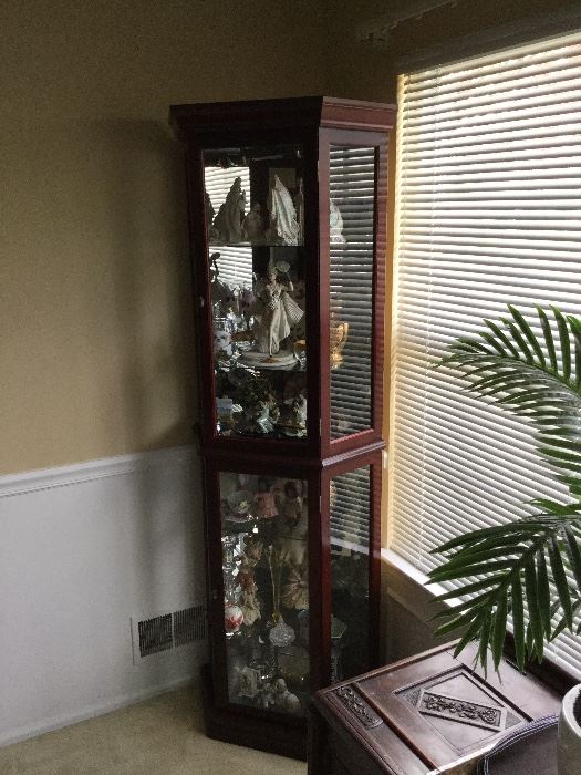 Curio cabinet - contents not included $125