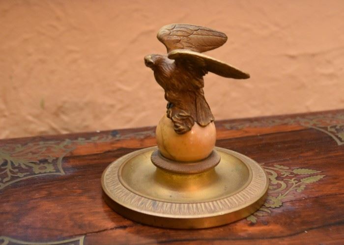 Brass Paperweight with Eagle