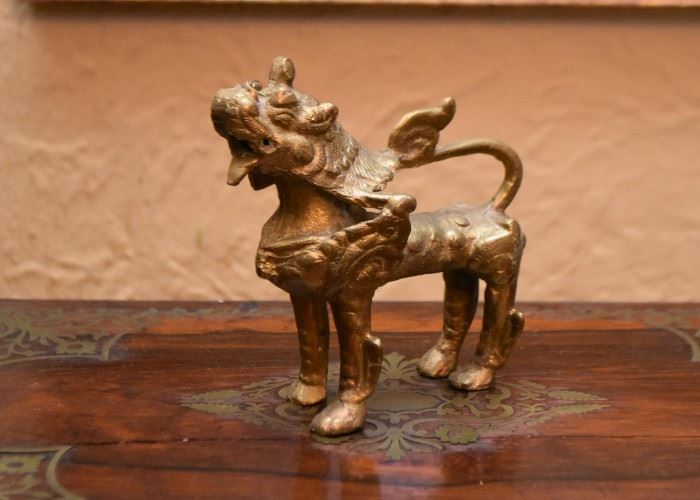 Brass Asian Mythical Beast Figurine