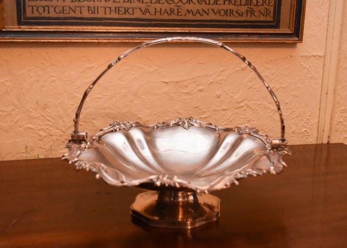 Antique Victorian Silver Plate Sweetmeat Basket 