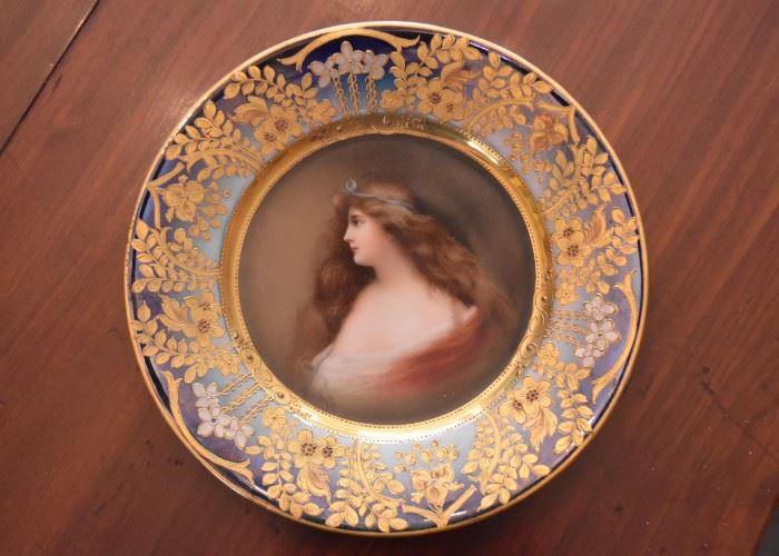 Antique Hand Painted Porcelain Plate by Dresden