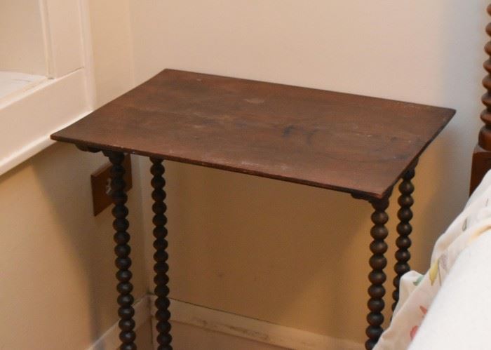 Antique Spindle / Spool Leg Side Table