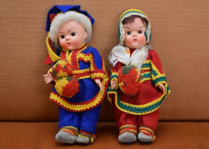 Vintage Dolls in Ethnic Dress