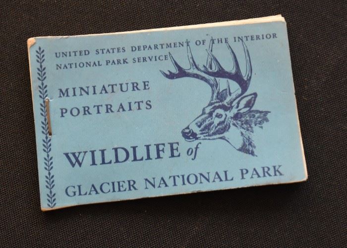 Vintage Travel Souvenirs (Glacier National Park, Miniature Portraits)