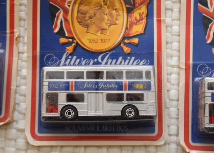 Vintage Matchbox Queen Elizabeth Silver Jubilee London Bus Toy (still in package)