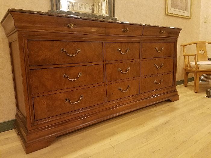 Thomasville long dresser with marble top