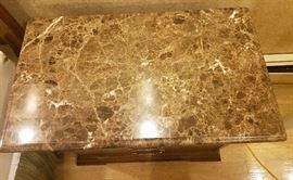 Thomasville marble top on two night stands and long dresser