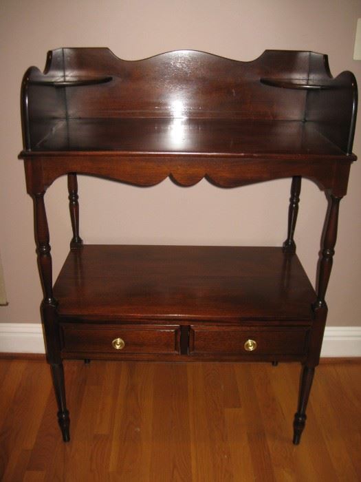 Reproduction washstand used as sideboard
