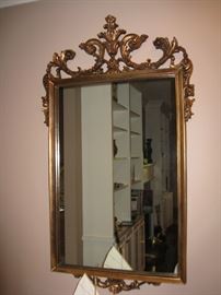 ornately framed mirror