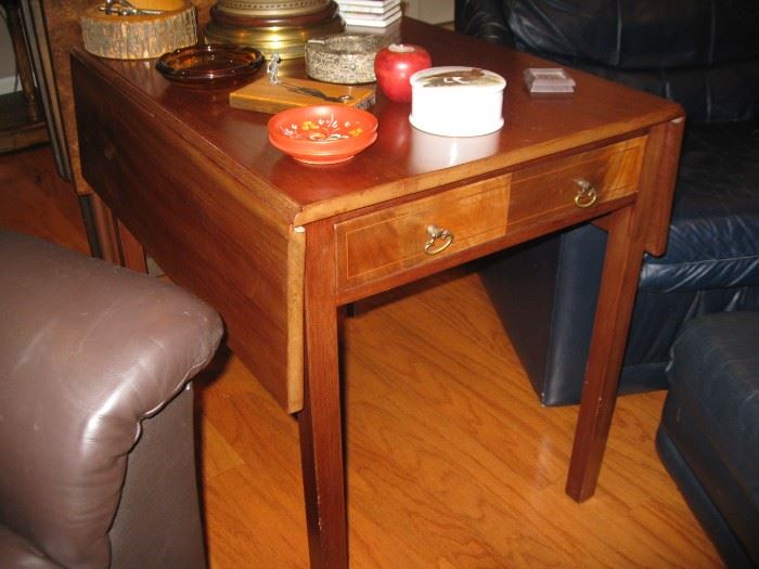 mahogany drop side table