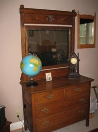 antique oak dresser and mirror