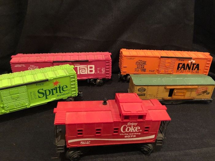 Lionel Train Cars - Coke, Sprite, Fanta, Tab