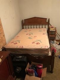 Bed with practically new mattress.