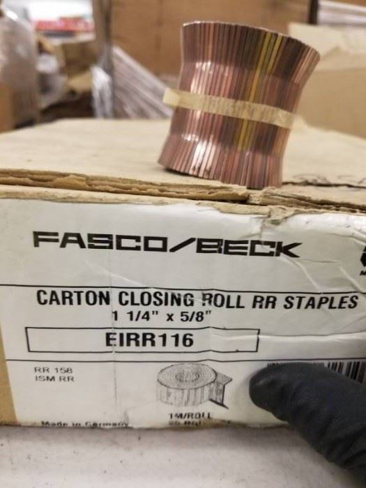 Case of Fasco Beck Closing Roll Staples