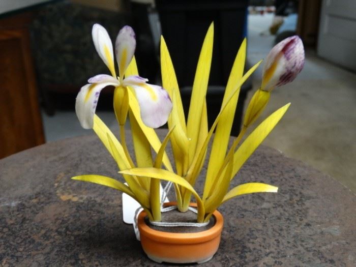 1 Japanese handmade Wentz Flower w pot Retail $175 ...