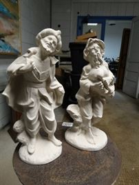 2 ceramic statues 12 tall