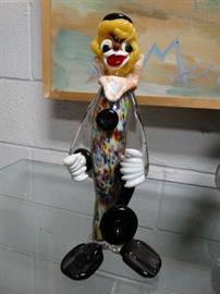 Murano glass hand blown clown figure
