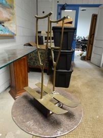 Zavatsky Brass sculpture on wood stand