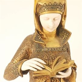 Lot 515: A. Carrier-Belleuse, 1824-87, "La Liseuse" Bronze Sculpture