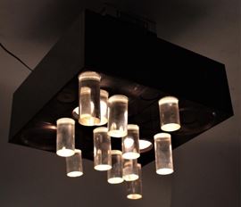 Lot 555: Mid Century Modern Lightolier Light Fixture