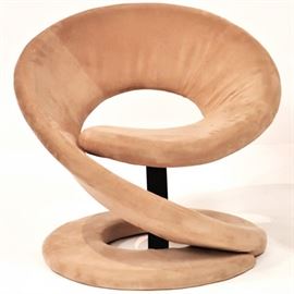 Lot 477: Pair of Louis Durot Spiral Lounge Chairs Midcentury Modern
