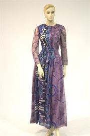 Lot 238: Vintage Pierre Cardin Maxi Dress Designer Clothing Couture Fashion