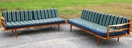 Lot 474: Two Part Midcentury Modern Sectional Sofa MCM Vintage Modernist Mid-Century