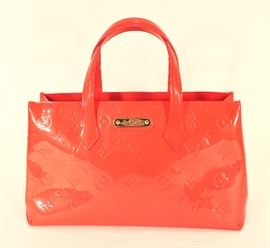 Lot 269: Louis Vuitton Red Leather Wilshire Handbag